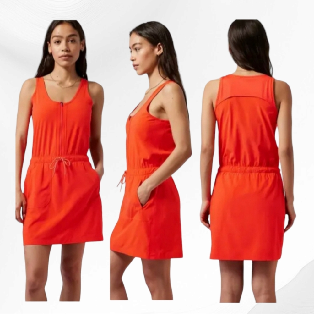 Athleta Women's Mini Dress in Vibrant Orange